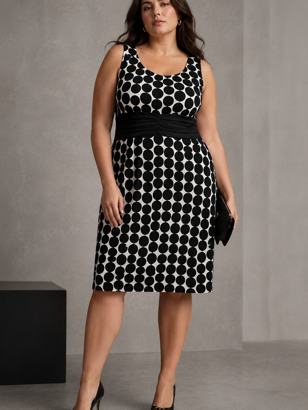 Jolibel Polka Dot Sheath Dress Retro Mod Pin Up Rockabilly 60s Vintage Chic  18